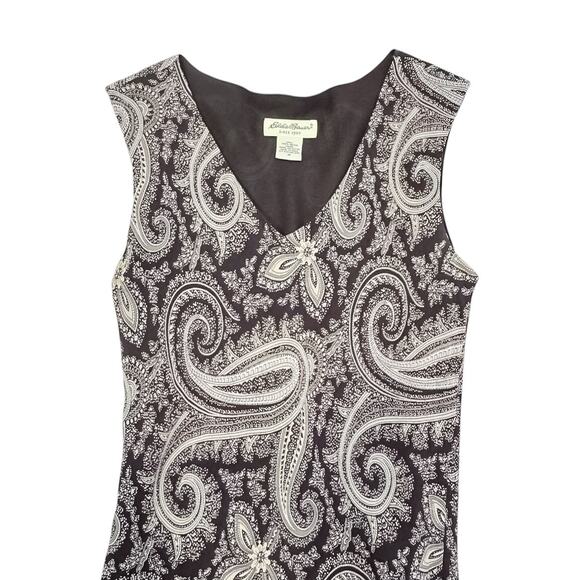 Eddie Bauer Paisley Sleeveless Maxi Dress - Size Medium - Picture 7 of 10